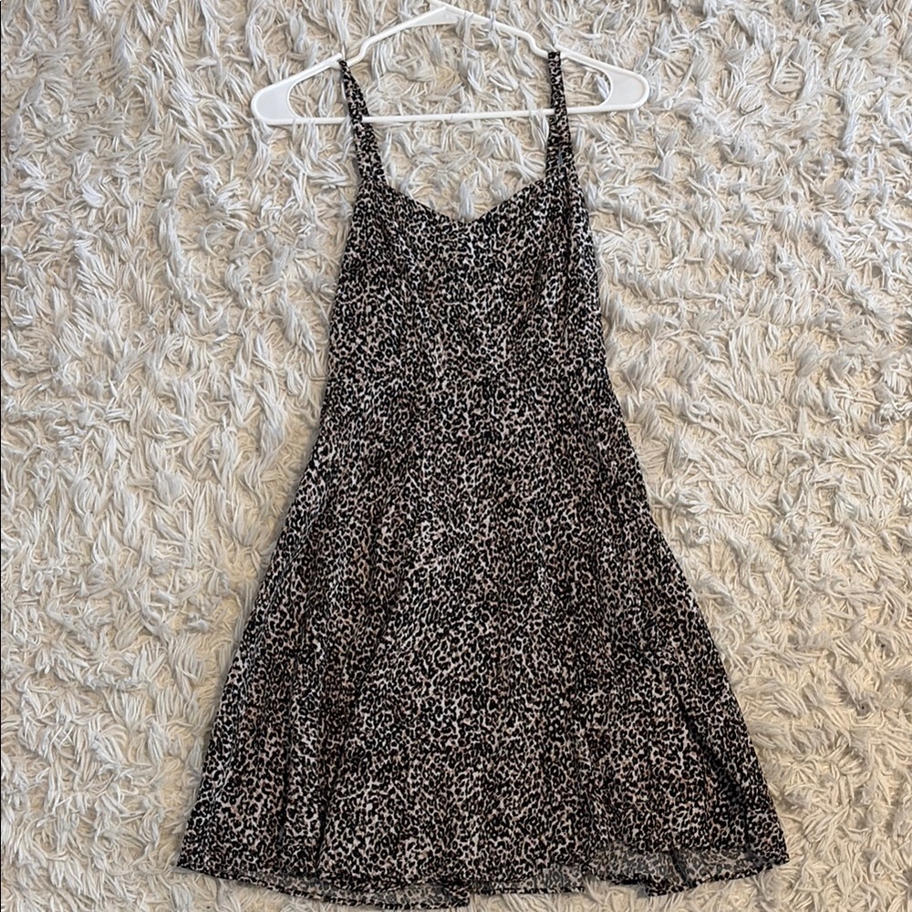 Leopard Print Spaghetti Strap Dress